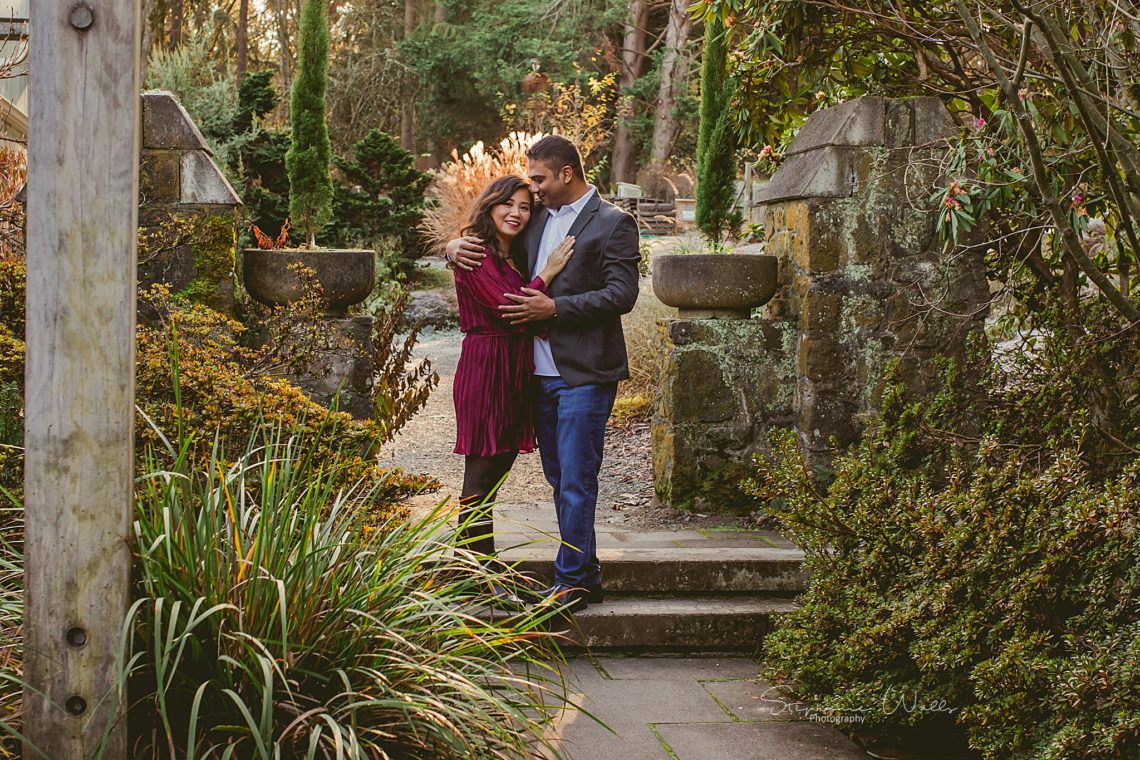 Stephanie Walls Photography 0374 scaled Washington Park Arboretum Engagement with Chi and Saurav