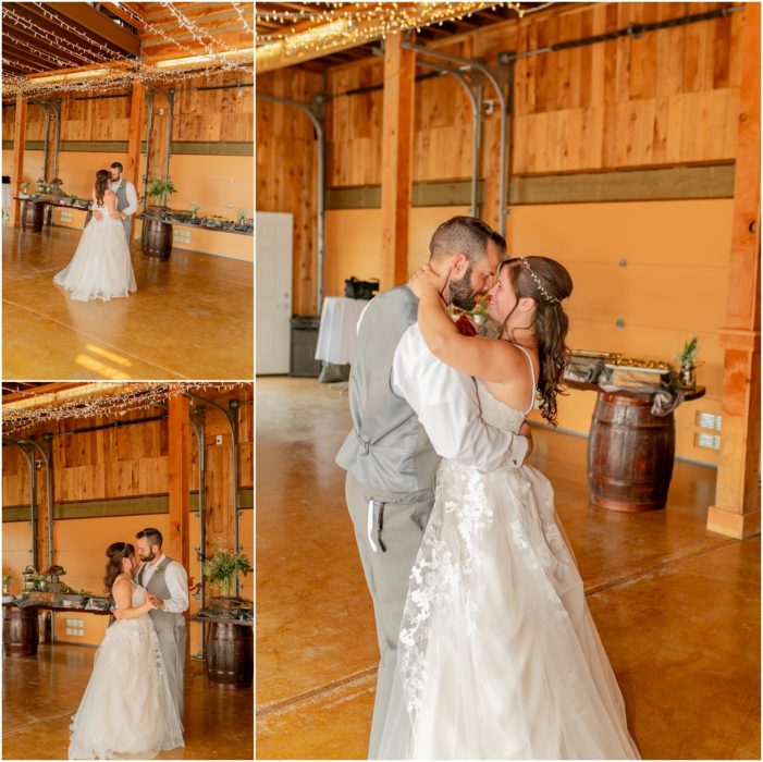 1st Dance Toast Cake Tosses 008 701x700 Snohomish red barn Disney wedding