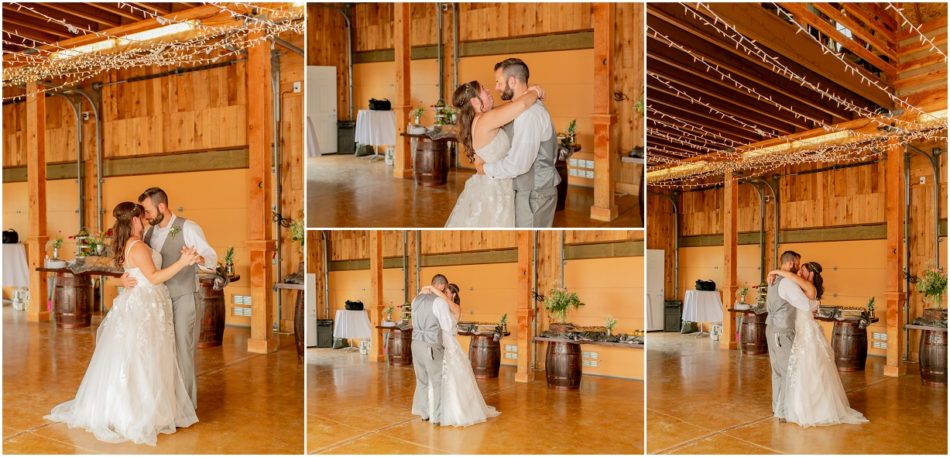 1st Dance Toast Cake Tosses 021 950x457 Snohomish red barn Disney wedding