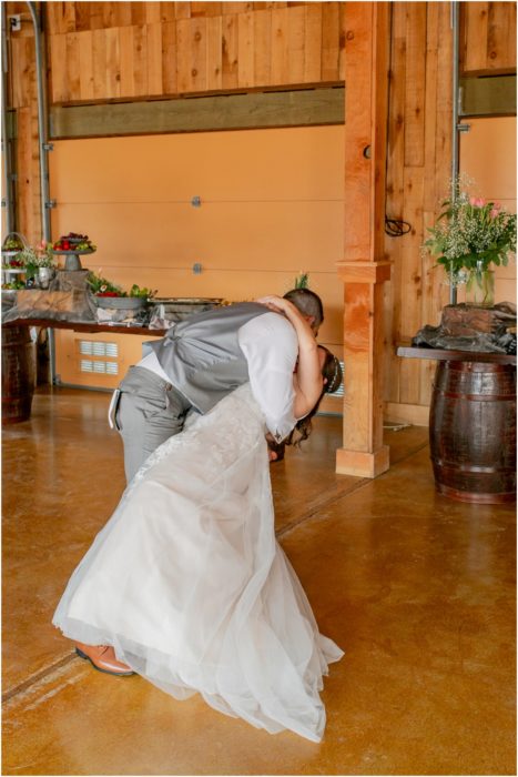 1st Dance Toast Cake Tosses 049 467x700 Snohomish red barn Disney wedding