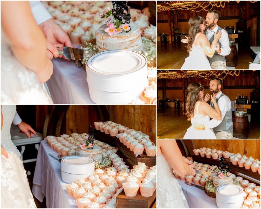 1st Dance Toast Cake Tosses 209 872x700 Snohomish red barn Disney wedding