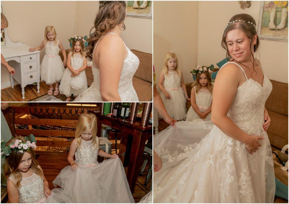 Getting Ready 040 950x671 Snohomish red barn Disney wedding